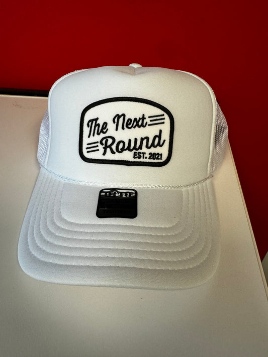Next Round Vintage Patch Trucker Rope Hat (White/White Rope)
