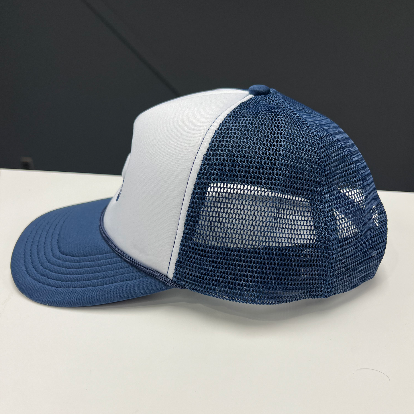 Next Round Logo Foam Trucker Hat (Blue/White)