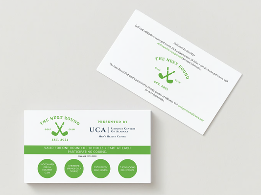 The 2024 Next Round Golf Card presented by UCA