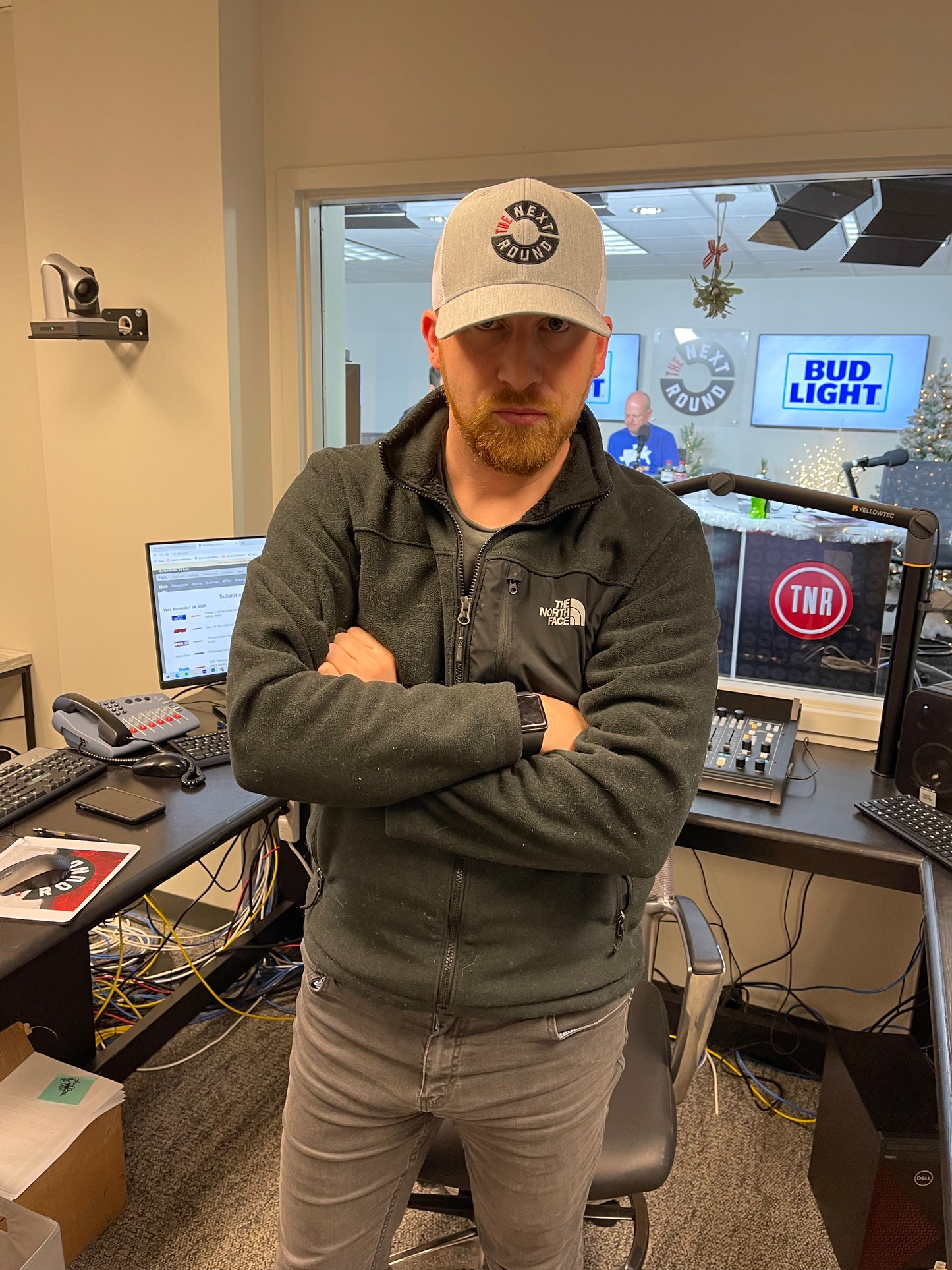 Next Round Logo Trucker Hat (Gray/White)
