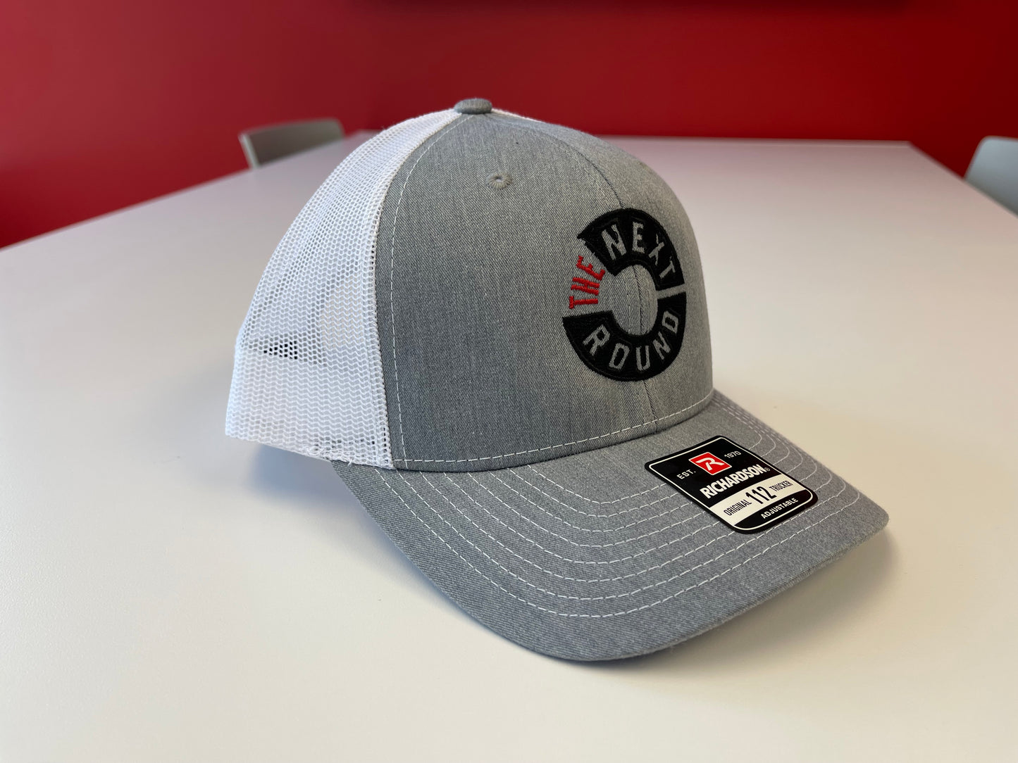 Next Round Logo Trucker Hat (Gray/White)