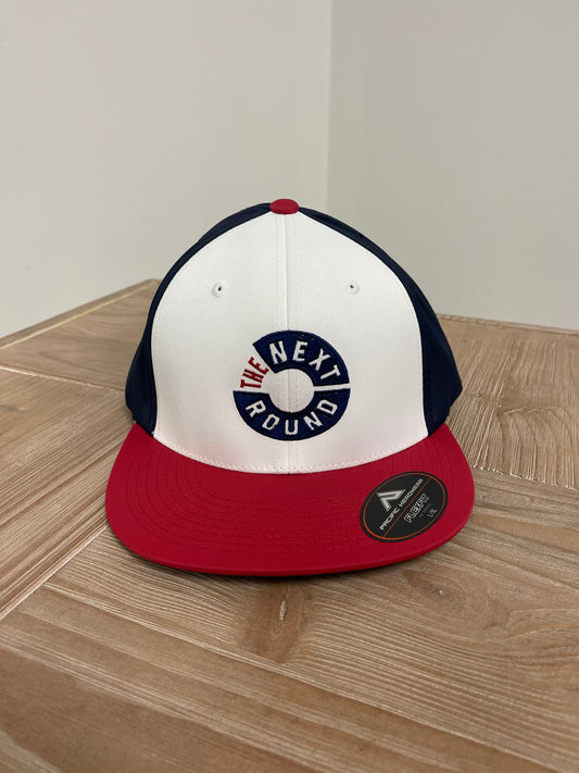 The Next Round Pacific FlexFit Logo Hat (Red/White/Navy)