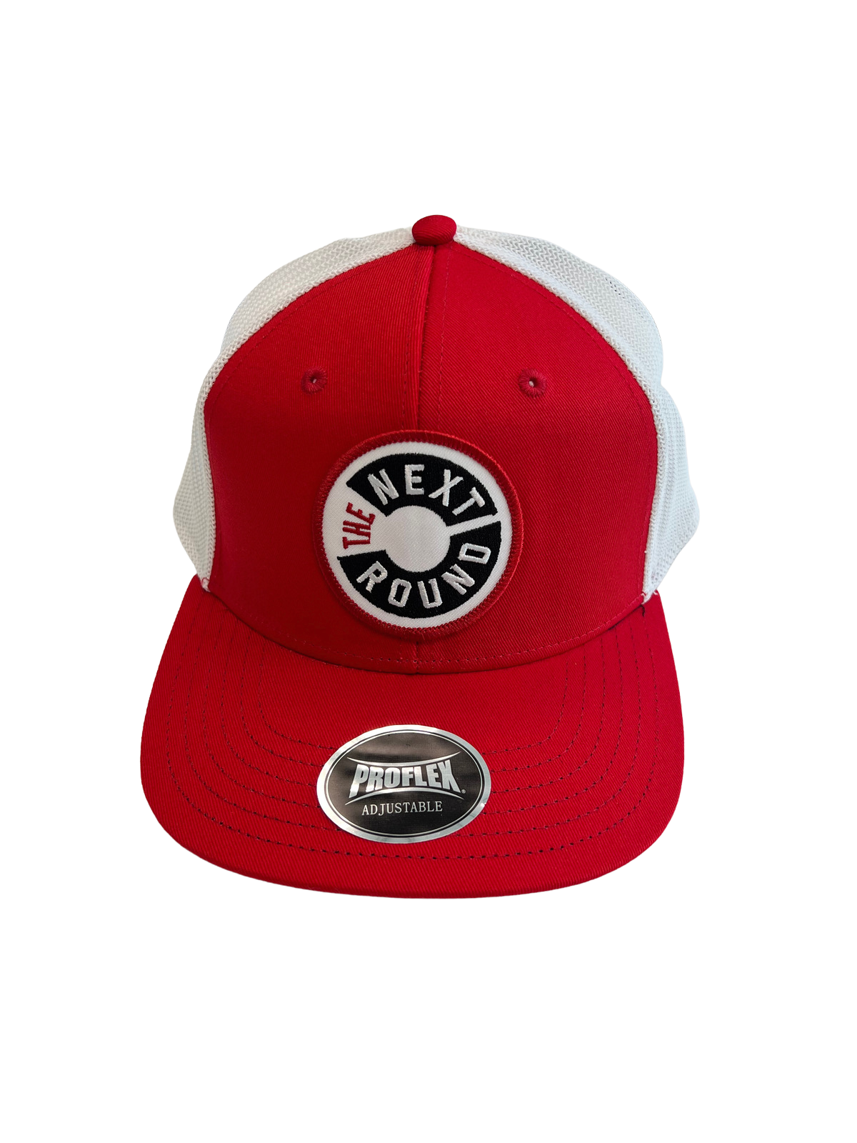 Next Round Logo Patch Outdoor ProFlex Snapback Hat (Red/White)