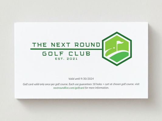 The 2023 Next Round Golf Card presented by UCA