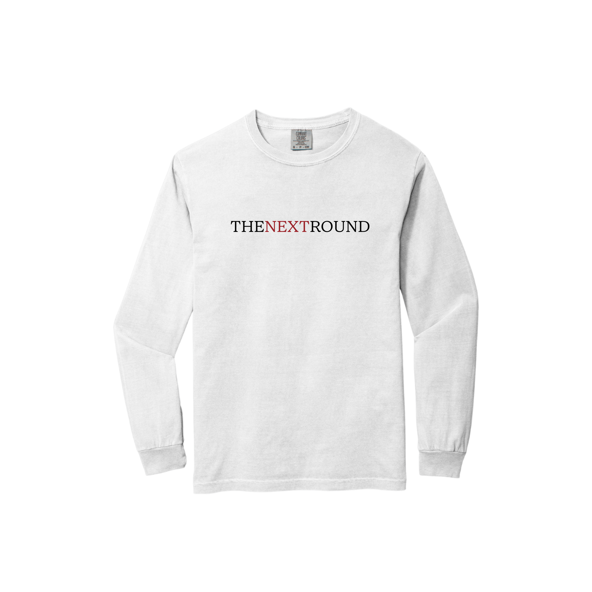 TNR Comfort Color Long Sleeve T-Shirt (White) – Next Round Live