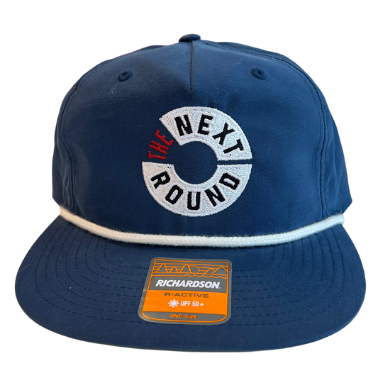 Next Round Blue Logo Rope Hat (White Rope)