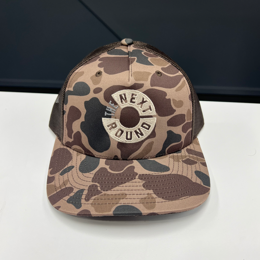 Next Round Logo Trucker Hat (Camo)