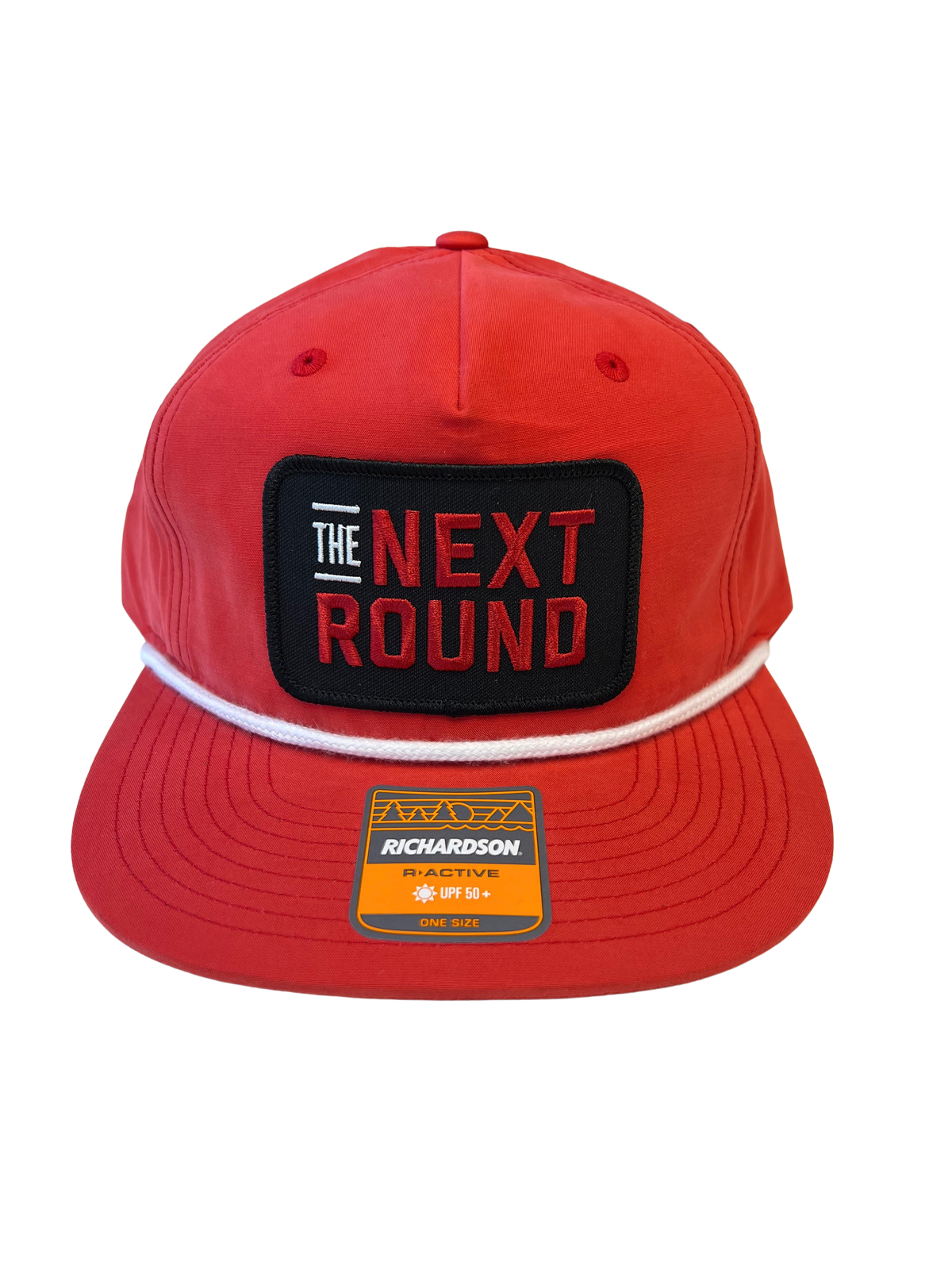 Next Round Stacked Logo Patch Red Rope Hat