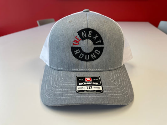 Next Round Logo Trucker Hat (Gray/White)