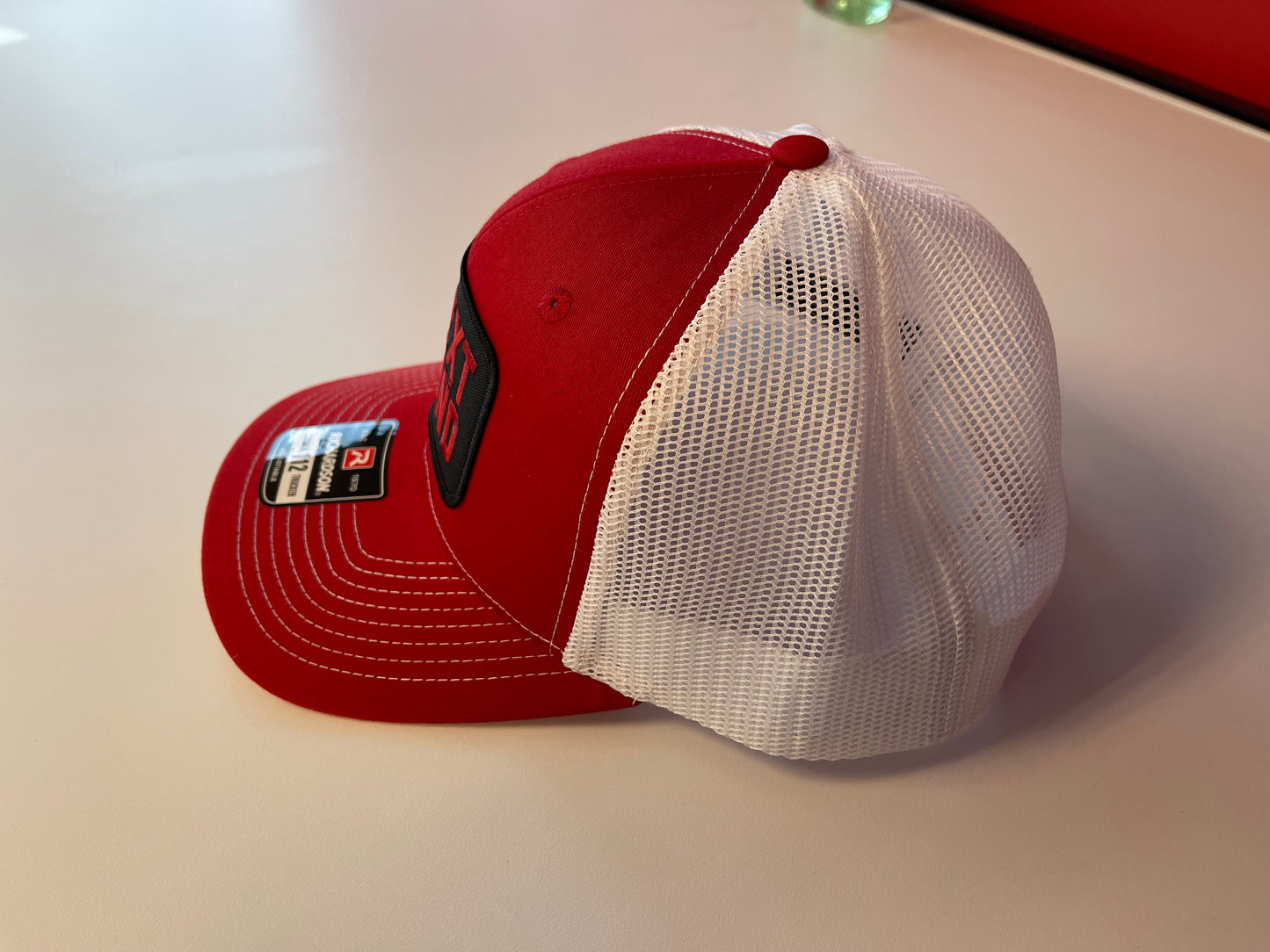 Next Round Patch Trucker Hat (Red/White)