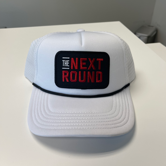 Next Round Patch Trucker Rope Hat (White/White)