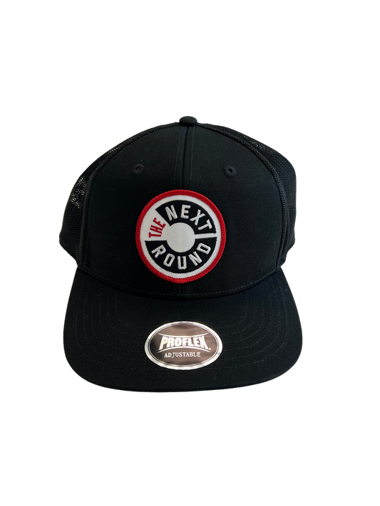 Next Round Logo Patch Outdoor ProFlex Snapback Hat (Black/Black)