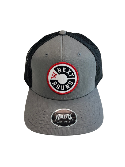 Next Round Logo Patch Outdoor ProFlex Snapback Hat (Grey/Black)