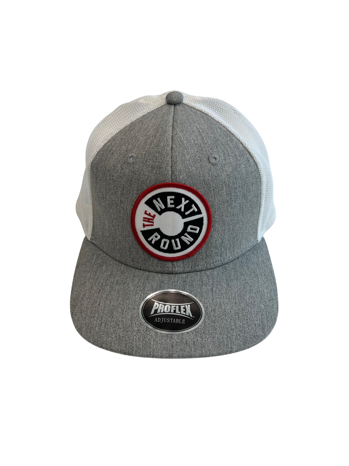 Next Round Logo Patch Outdoor ProFlex Snapback Hat (Grey/White)