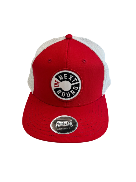 Next Round Logo Patch Outdoor ProFlex Snapback Hat (Red/White)