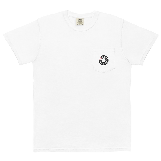 The Next Round Pocket Shirt (White w/ Back)
